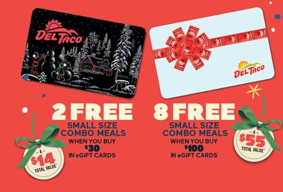 Del Taco Brings Back Small Combo Coupon Give-aways with $30+ or $100+ Gift Card Purchase for Four Days Only