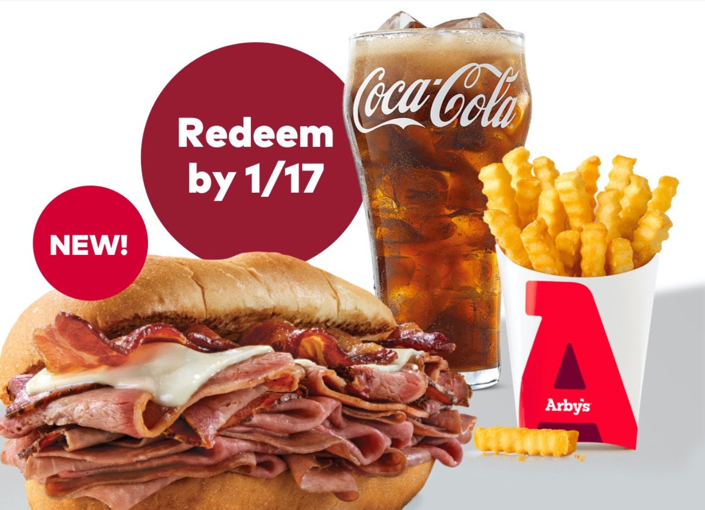 Claim a Free Small Drink and Fries with the Purchase of Arby’s New Brisket Bacon 'N Beef Dip Sandwich Through Your Arby’s Account 