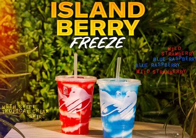 Taco Bell Debuts the New Island Strawberry Freeze and Island Blue Raspberry Freeze For a Limited Time