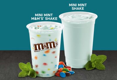 Receive a Free Mini Mint Shake Daily with an In-app Purchase Through to February 20 at Del Taco
