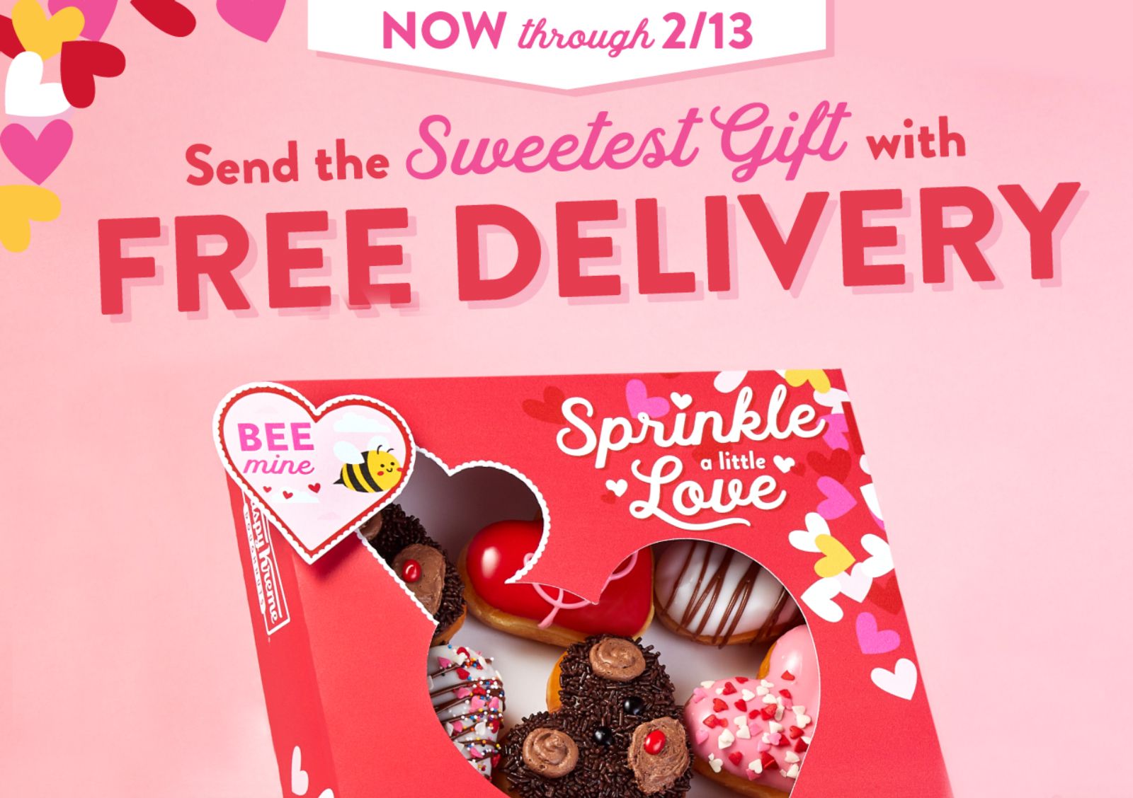 Krispy Kreme Offers Free Delivery Through to February 13 Krispy Kreme Offers Free Delivery Through to February 13