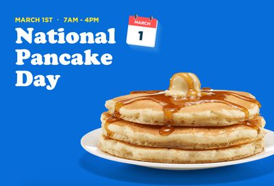 IHOP to Give Away 3 Free Pancakes per Dine-in Customer on National Pancake Day from 7 AM to 4 PM on March 1