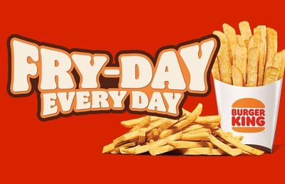 Enjoy a Free Medium Fries with a $1+ In-app or Online Pickup Order at Burger King 
