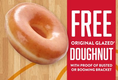 Receive 1 Free Original Glazed Doughnut In-shop with Proof of a Busted or Booming Bracket at Krispy Kreme
