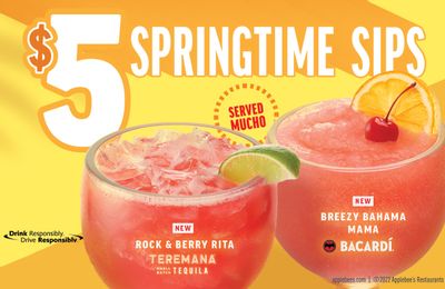 $5 Springtime Sips Spring Onto the Menu at Applebee’s with the New Rock & Berry Rita and the Breezy Bahama Mama