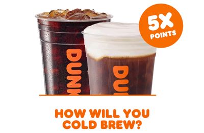 DD Perks Members Can Earn 5X the Rewards Points on All Cold Brew Beverages this April 20 at Dunkin’ Donuts
