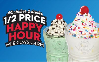 Steak 'n Shake Updates their Classic Half Price Happy Hour Promotion to 2-4 PM on Weekdays