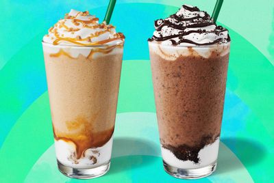 Starbucks Features their Caramel Ribbon Crunch and Mocha Cookie Crumble Frappuccino this Summer 