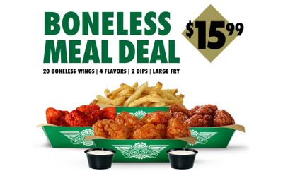Get the $15.99 Boneless Meal Deal with Online or In-app Wingstop Orders for a Limited Time 