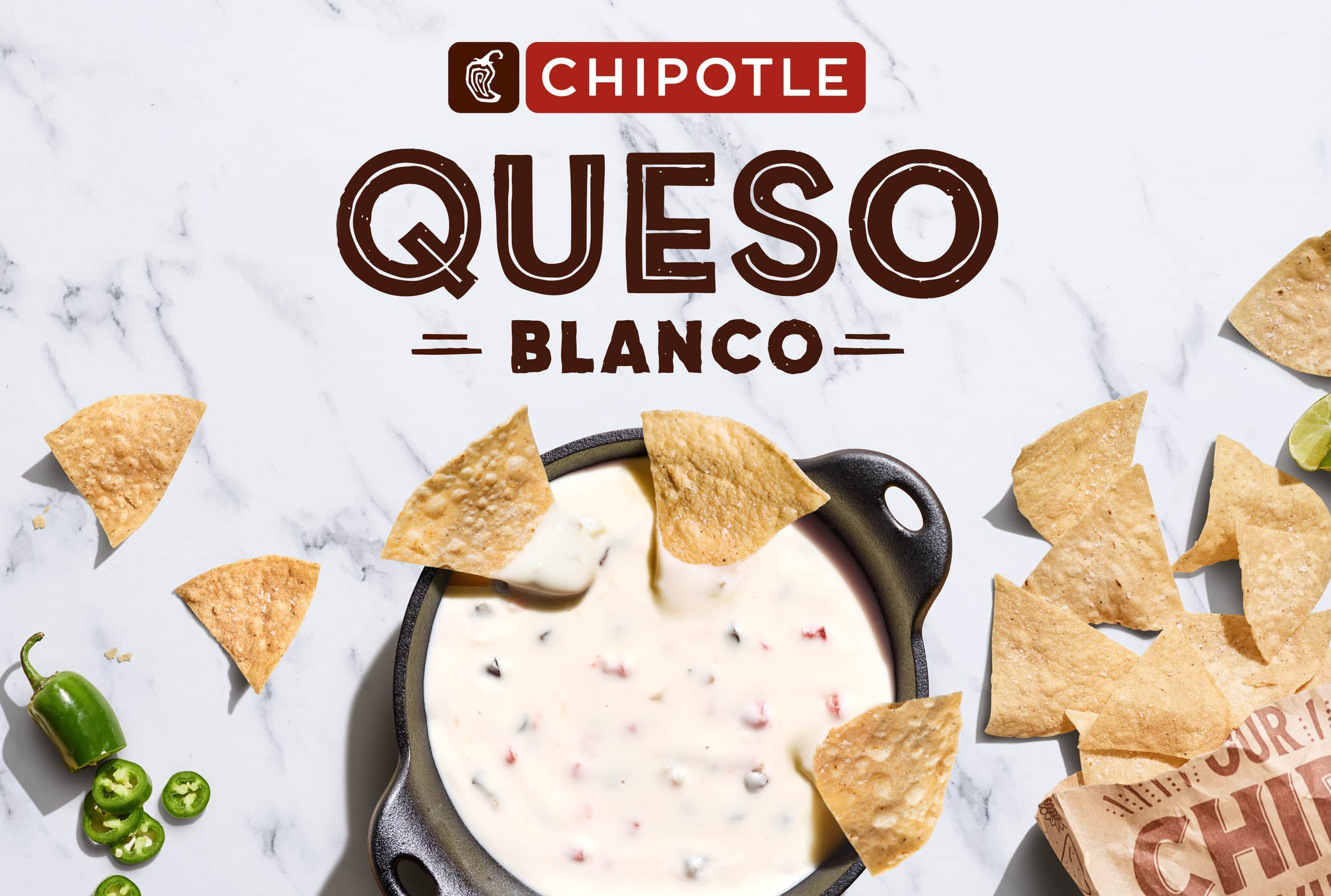 Get Free Queso Blanco When You Purchase an Entree In-app or Online Every Monday in June at Chipotle Get Free Queso Blanco When You Purchase an Entree In-app or Online Every Monday in June at Chipotle
