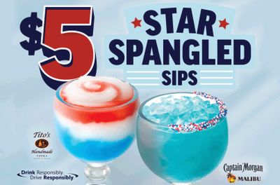 Applebee’s New $5 Star Spangled Sips, the Blue Bahama Mama and All-American Mucho, Have Arrived