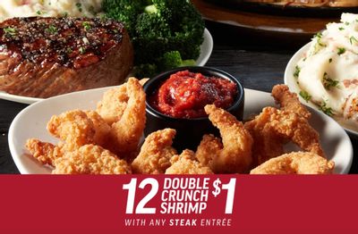 Score a $1 Order of Double Crunch Shrimp with the Purchase of a Steak Entree at Applebee’s
