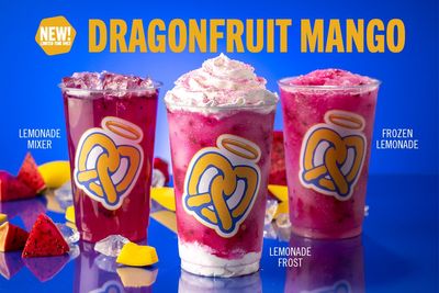 The New Dragonfruit Mango Lemonade Mixer, Frost and Frozen Lemonade Are Now Available at Auntie Anne’s Pretzels