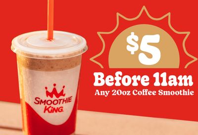Get a Coffee Smoothie for only $5 Before 11 AM at Smoothie King