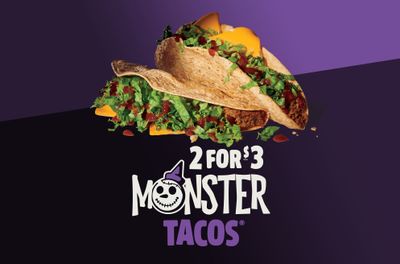Jack In The Box Rolls Out their 2 for $3 Monster Tacos Again this Halloween