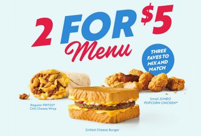 Save with the 2 for $5 Menu at Sonic Drive-in through In-app and Drive Thru Orders