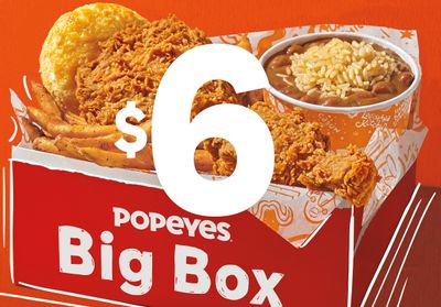 Popeyes Chicken Offers a $6 Big Box to Account Holders Through an Online or In-app Pickup Order