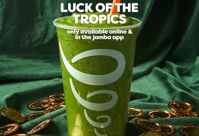 Jamba Launches the Seasonal Luck of the Tropics Smoothie In-app and Online this St. Patrick’s Day