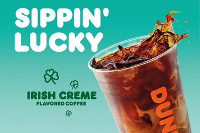 Dunkin’s Seasonal Irish Creme Flavored Coffee is Back for Rewards Members this St. Patrick’s Day