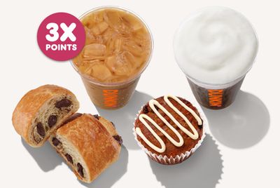 Get 3X the Rewards Points on Purchases After 12 PM on March 15, 16 and 17 at Dunkin’ Donuts: A Rewards Exclusive 