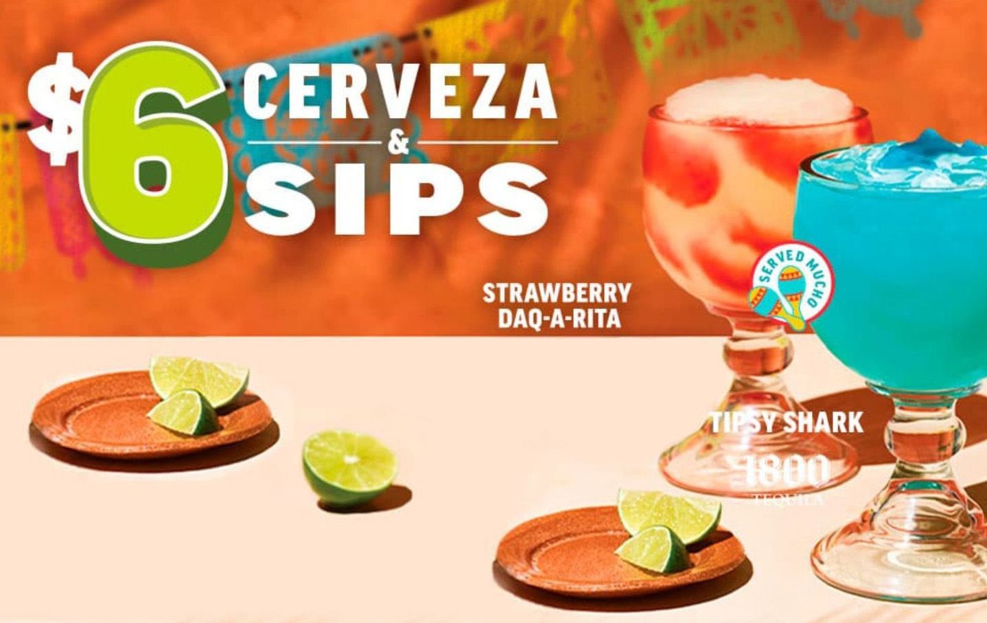 Applebee’s Serves Up New $6 Cerveza & Sips Including the Strawberry Daq-a-Rita and Tipsy Shark