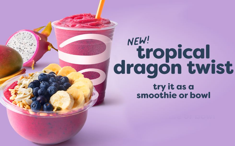 Jamba Introduces their Brand New Tropical Dragon Twist Smoothie and Bowl