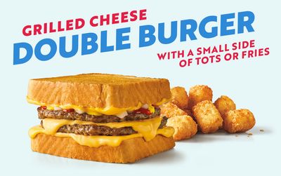 Enjoy a $3.99 Deal for a Grilled Cheese Double Burger and a Small Order of Tots or Fries at Sonic Drive-in