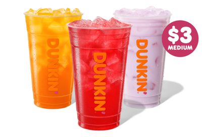 Rewards Members Can Get a $3 Medium Dunkin' Refresher Daily Through to June 30