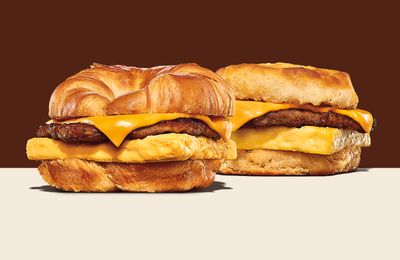 Burger King Offers a 2 for $5 Deal Online and In-app on their Sausage, Egg & Cheese Croissan'wich and Biscuits