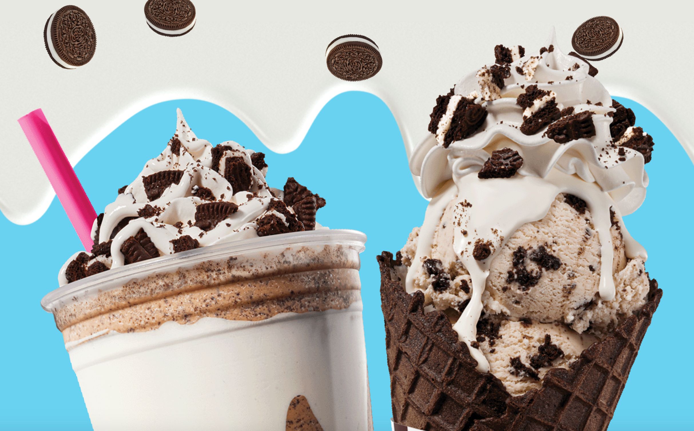 Baskin-Robbins Debuts their Oreo Mega Stuf Cappuccino Blast and Oreo Mega Stuf Cone