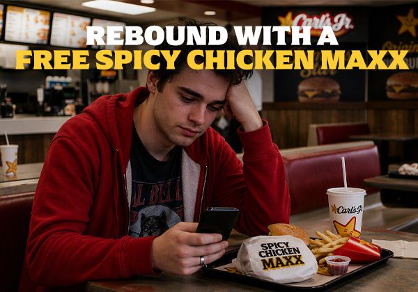 Carl's Jr.: Earn a FREE Spicy Chicken Maxx Carl's Jr.: Earn a FREE Spicy Chicken Maxx