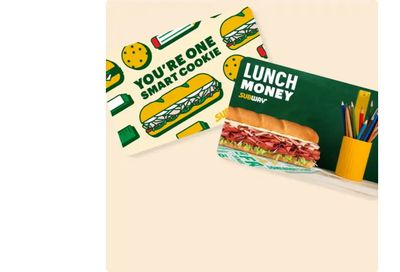 Subway: Free Cookie with Every $15 in Gift Cards