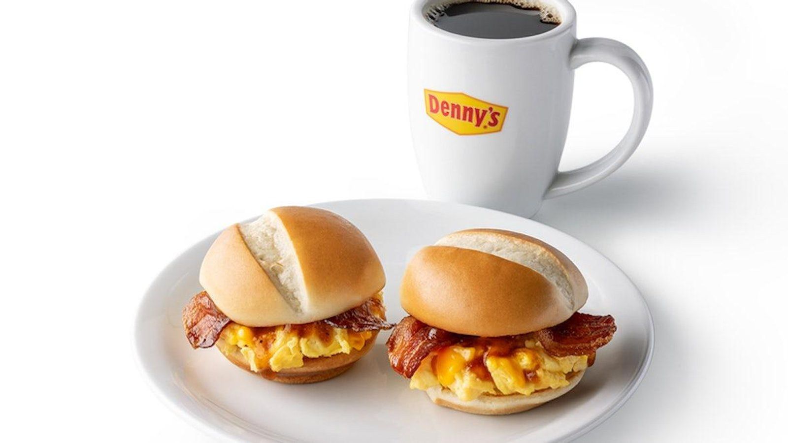 Denny's: New! Bacon, Egg and Cheese Sliders with Drink Denny's: New! Bacon, Egg and Cheese Sliders with Drink