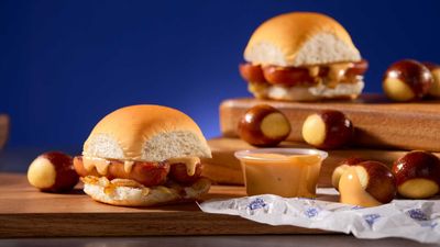 New Garage Beer® Cheese Sausage Slider at White Castle