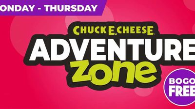 Chuck E. Cheese: Buy One, Get One Free Adventure Zone Admission