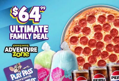 Chuck E. Cheese: $64.99 Ultimate Fall Family Deal
