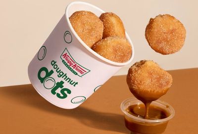 Krispy Kreme: All-New Churro Doughnut Dots with Dulce De Leche Sauce