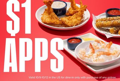 Red Lobster: $1 Apps for the Long Weekend
